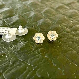 Sterling Silver 925 Aquamarine Earrings